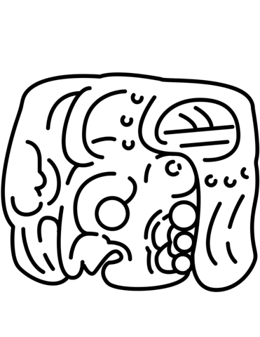 Mayan Glyph Coloring Page